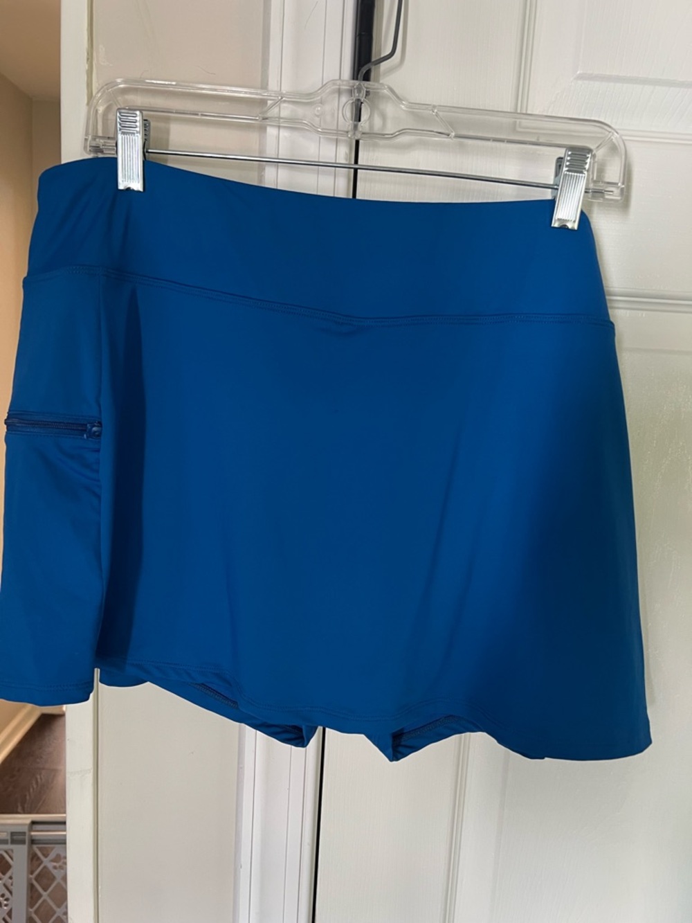 Beach House Cobalt Blue Athletic Swim Skort with Side Zip Pocket Women 18W NWT